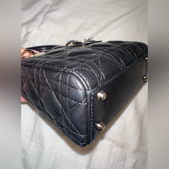 Mini Lady Dior in Black - Lambskin w/Champagne Gold Hardware - Picture 4 of 15